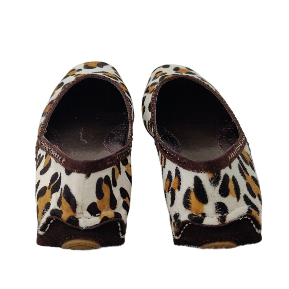 Vintage Y2K white leopard Print Rhinestone Flats Sz 9.5 - Picture 4 of 8